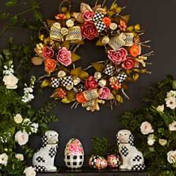 Mackenzie-Childs Rosy Posy Capiz Egg - Picture 5 of 7